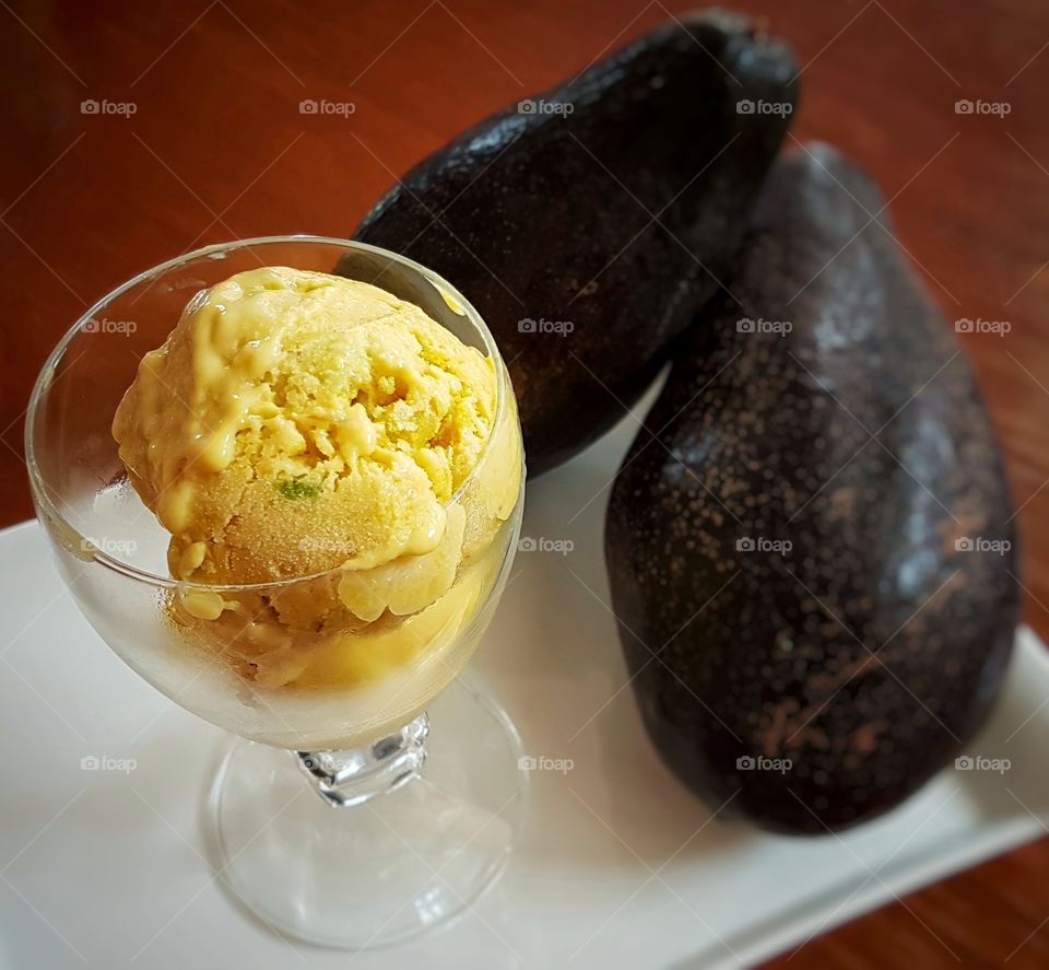 Homemade Avocado Ice Cream
