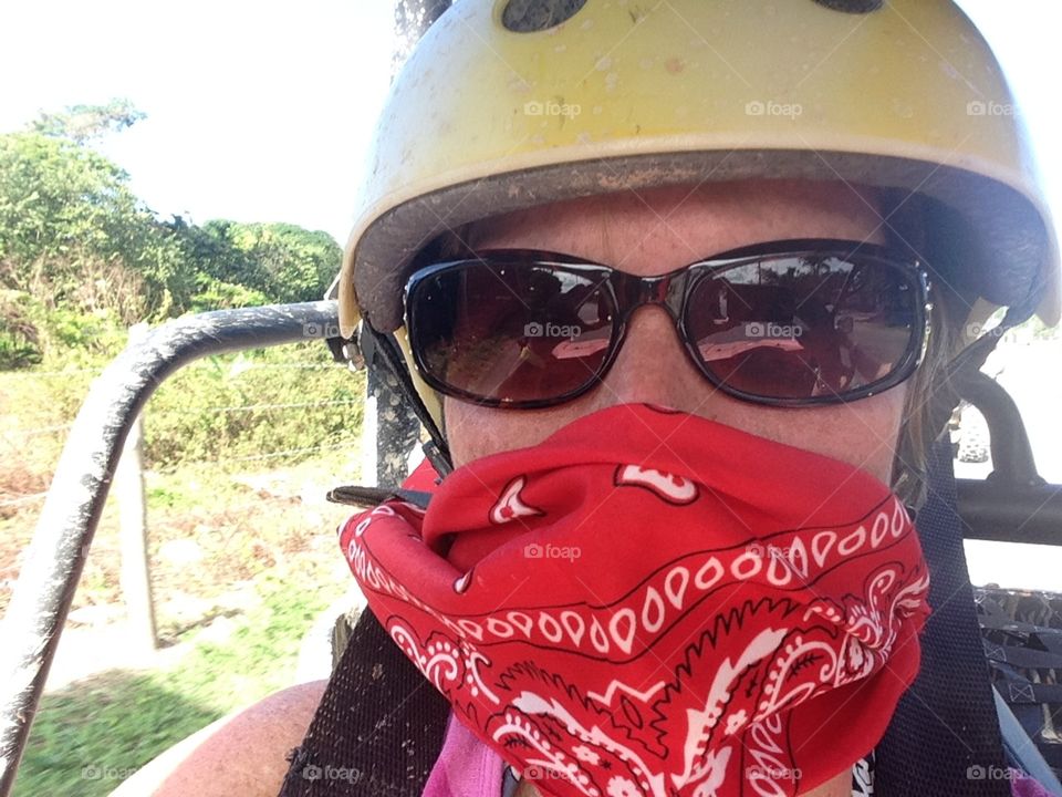 Selfie. Dune buggy adventuring is a dusty, dirty trip! 