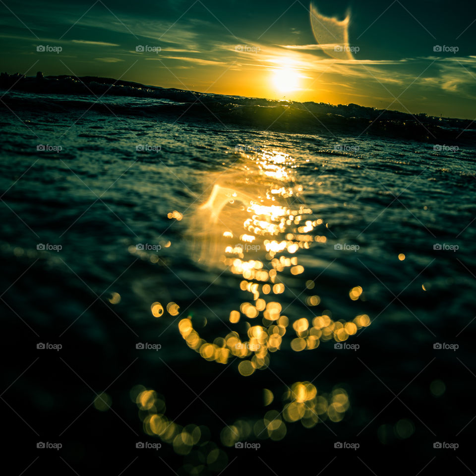 Sunset, Sun, Dawn, Water, Sea