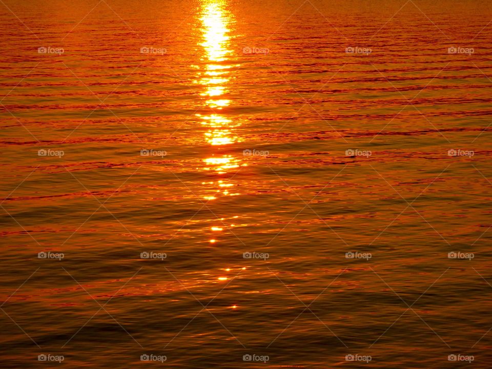 Sunset on the water. 