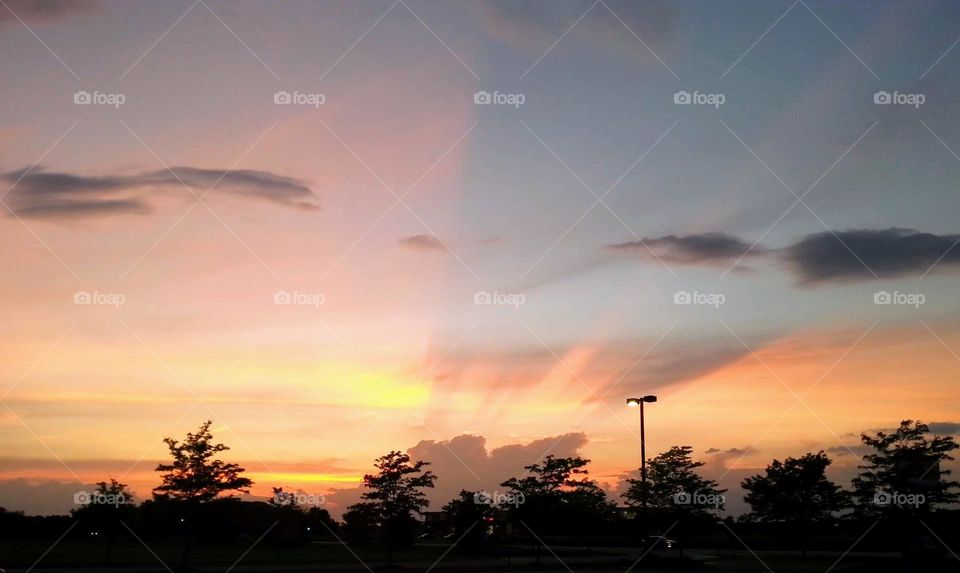 sunset in the clouds