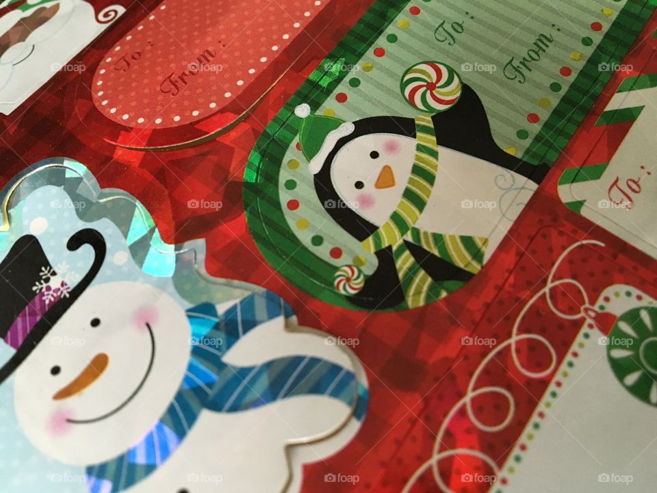 Christmas package name tags