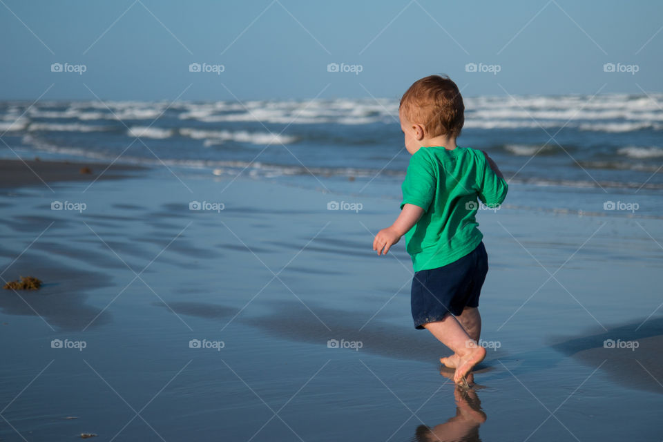 Baby at the shore