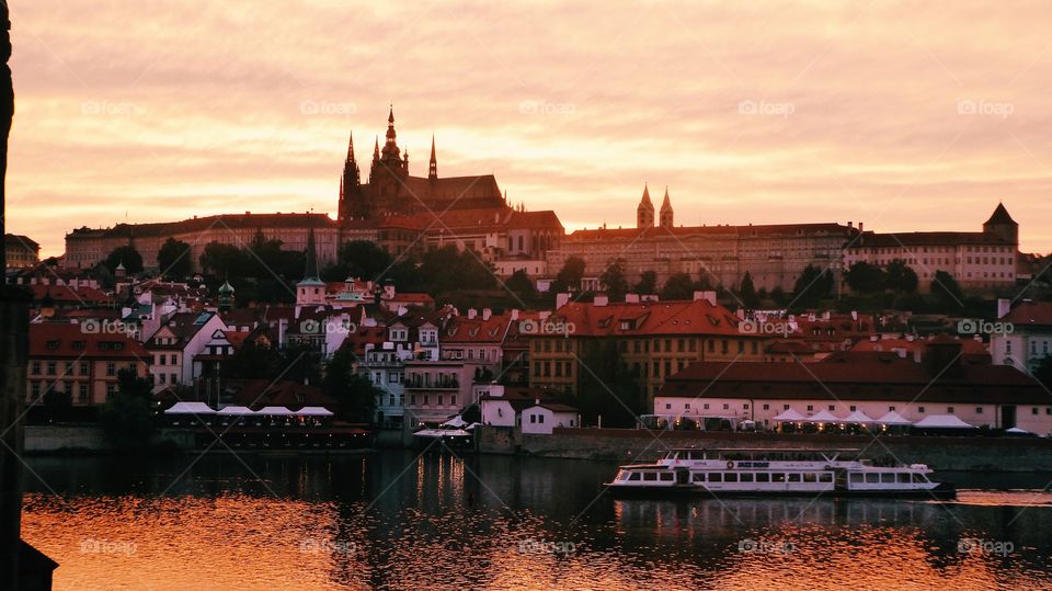 Sunset in Prague.