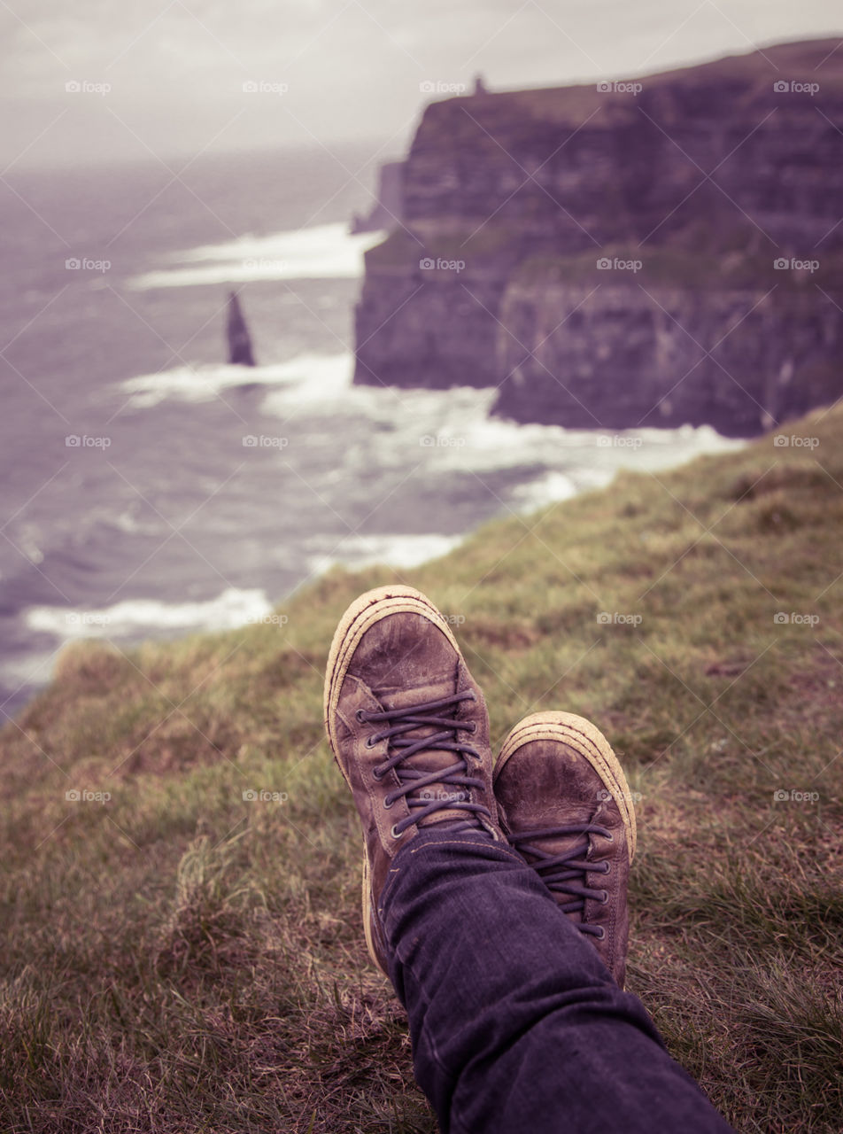 A beautiful landscape of Moher cliffs in Ireland