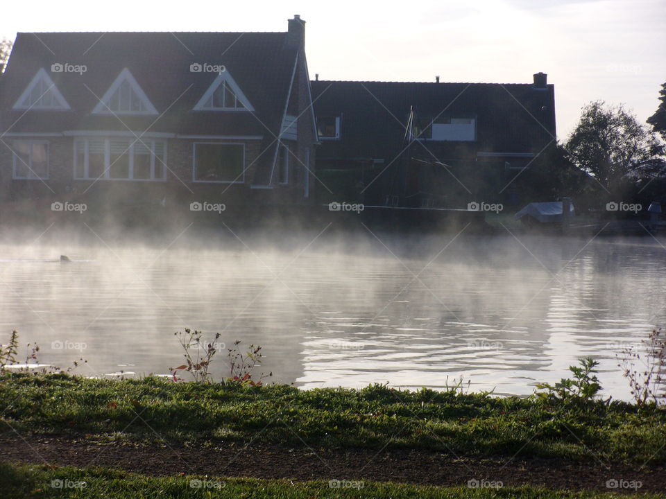 Fog above the Amstel.
