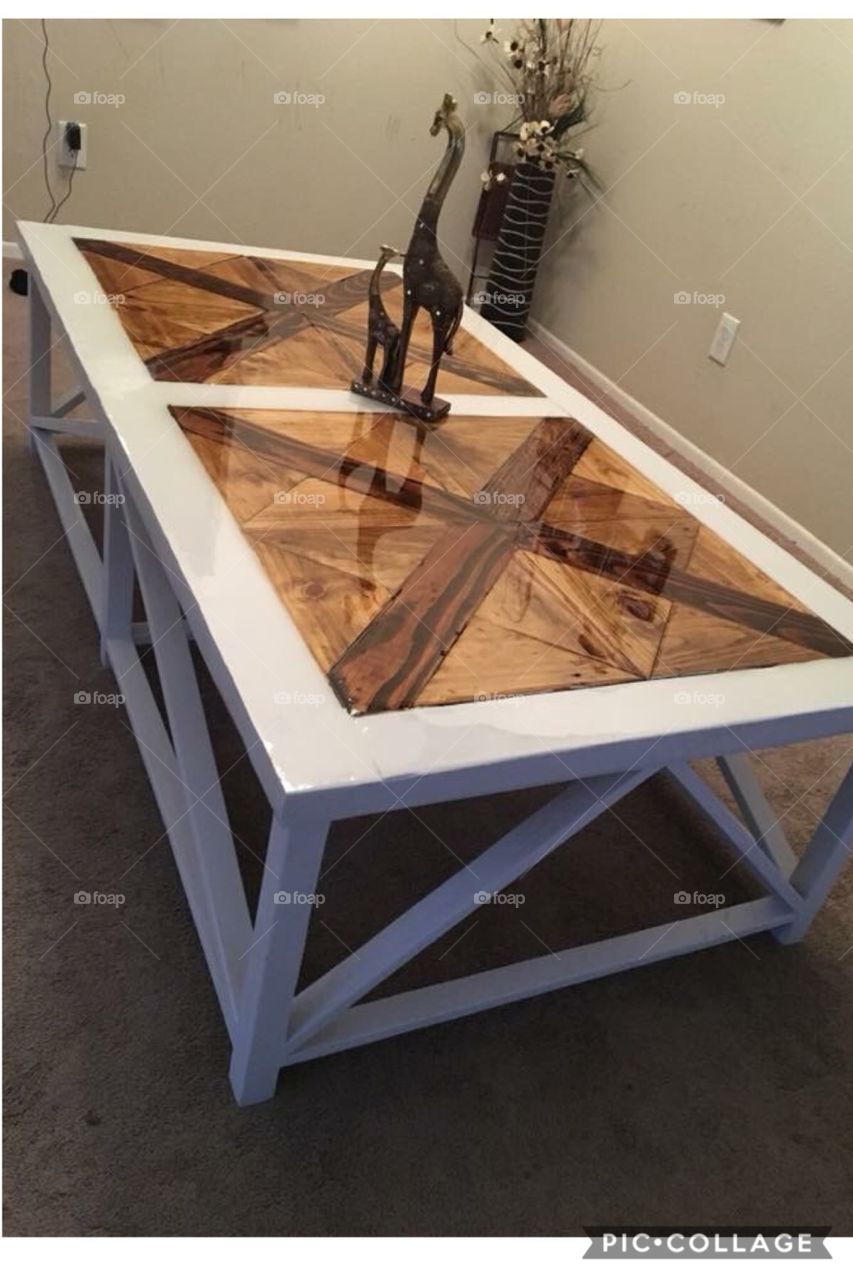 Epoxy wood table made by me #woodworker