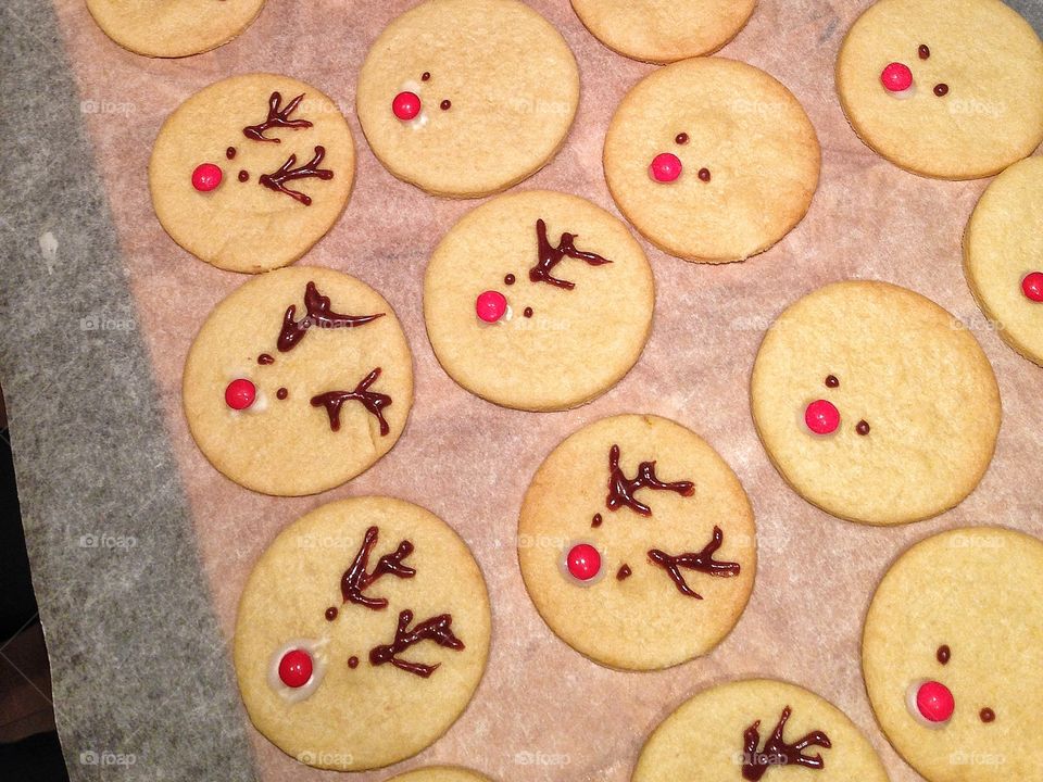 Making Christmas cookies