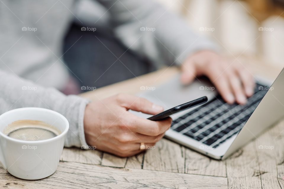 young man working on laptop 