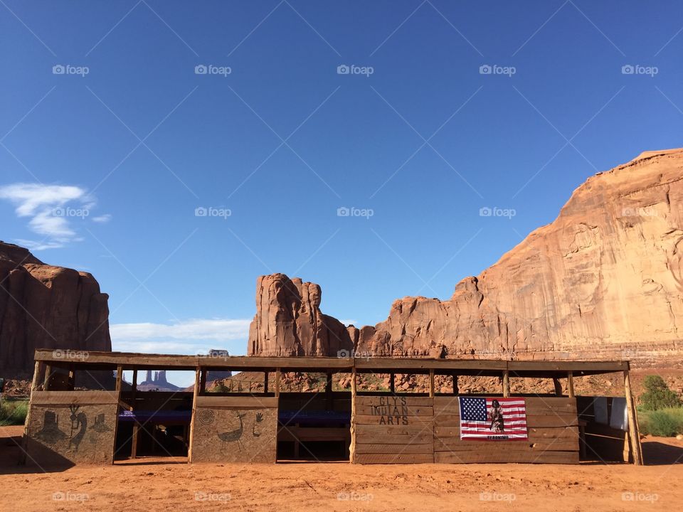 A empty tribal store in the monument valley tribal park