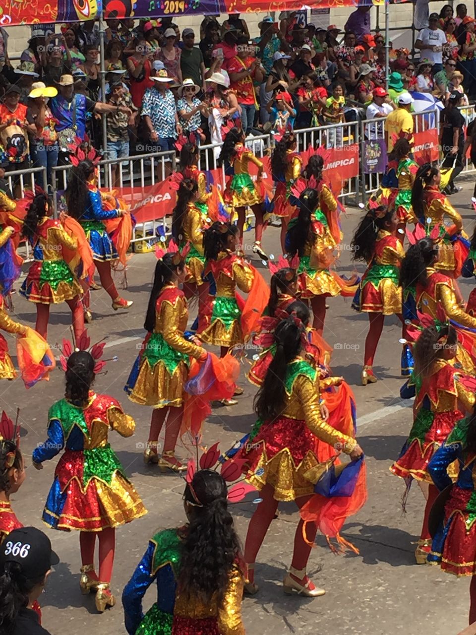 Young dancers in the Barranquilla Carnival