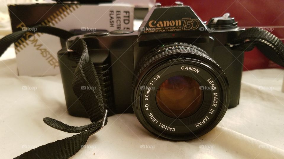 old 35mm camera by canon