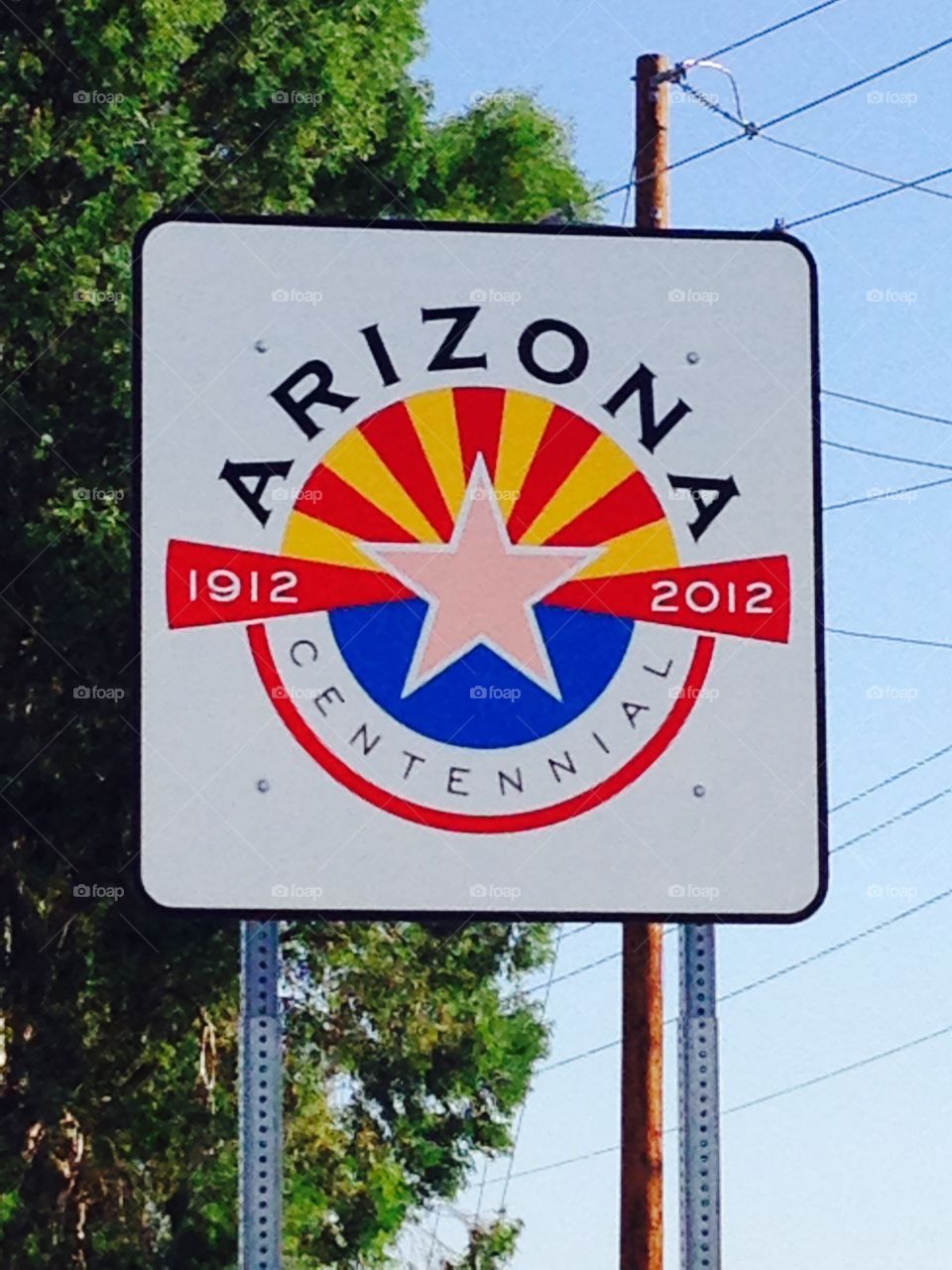 Inside the ARIZONA sign