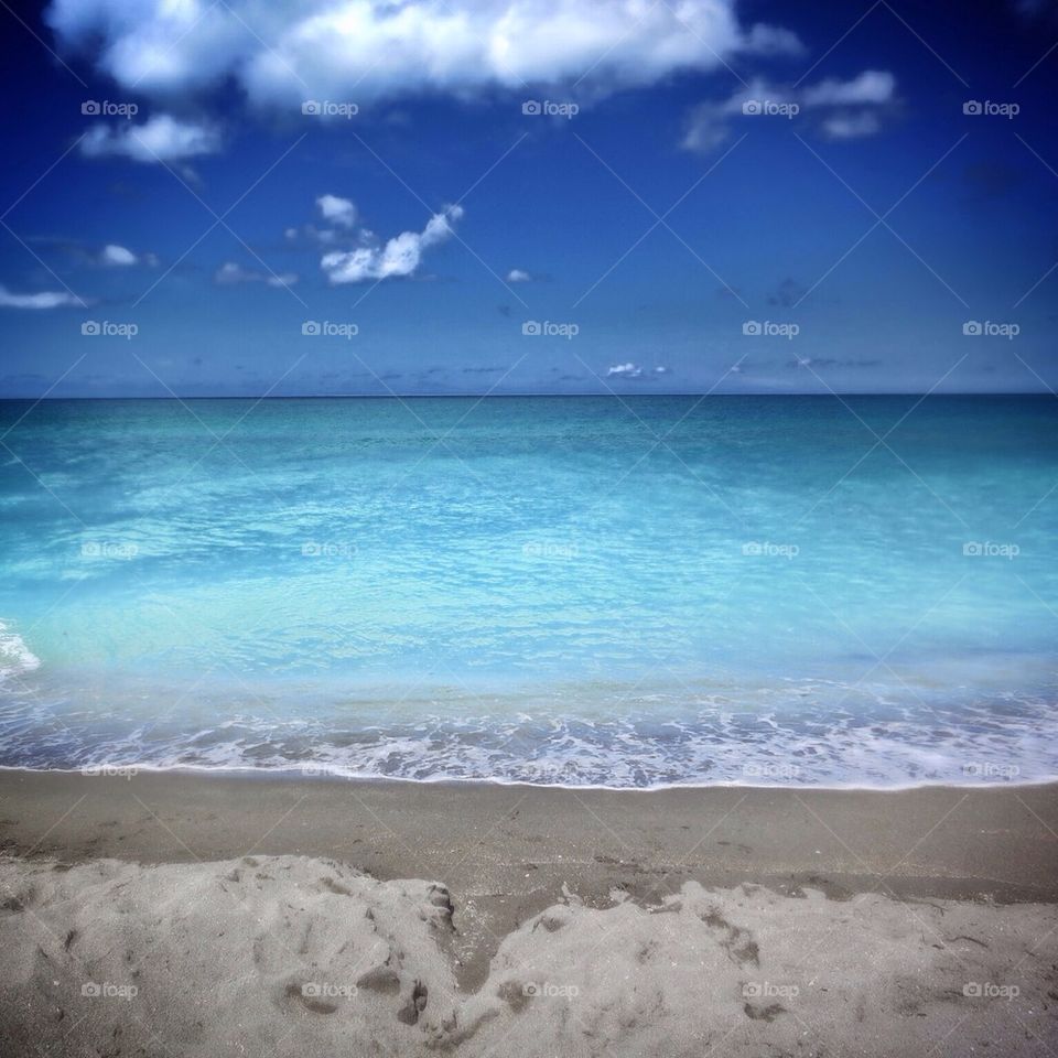 At the beach in Venice Florida enjoying the clear blue ocean