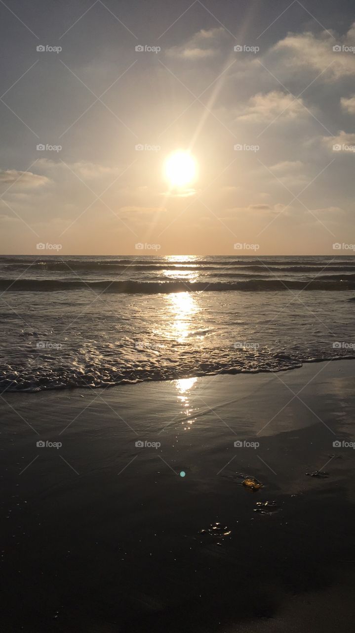sunset on the ocean 
Delmar beach CA USA