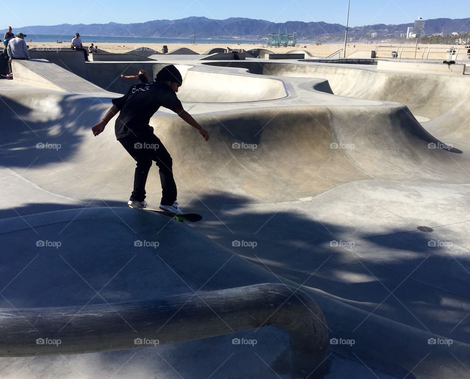 The skate park at Venice Beach