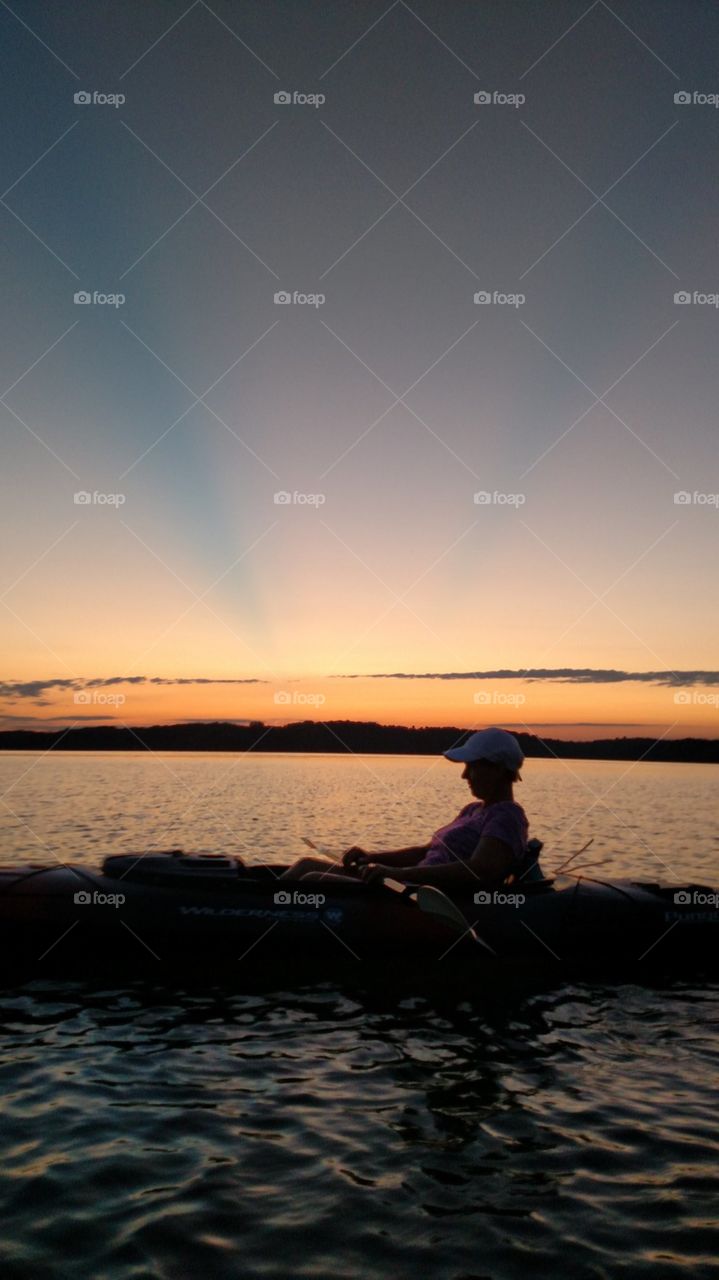 Kayaker Silhouette