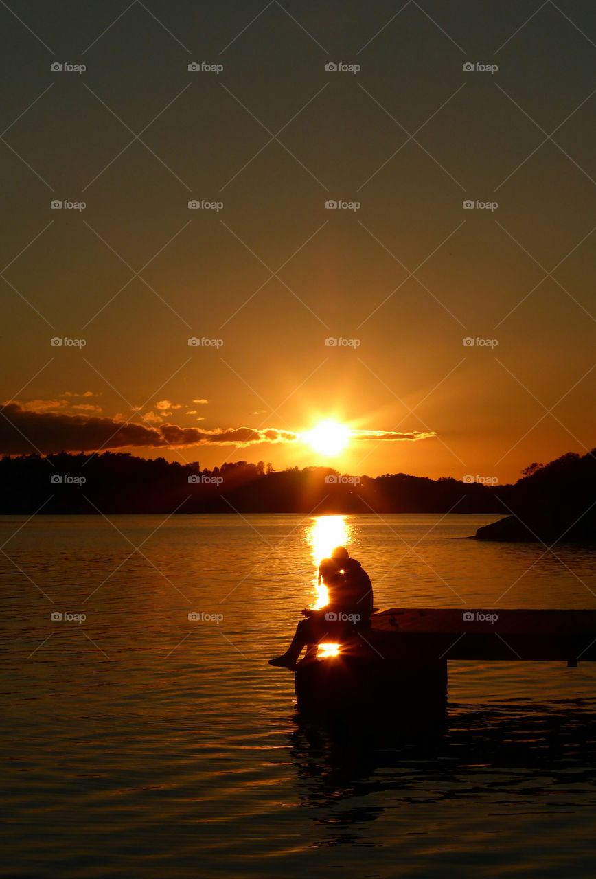 Sitting on the jetty