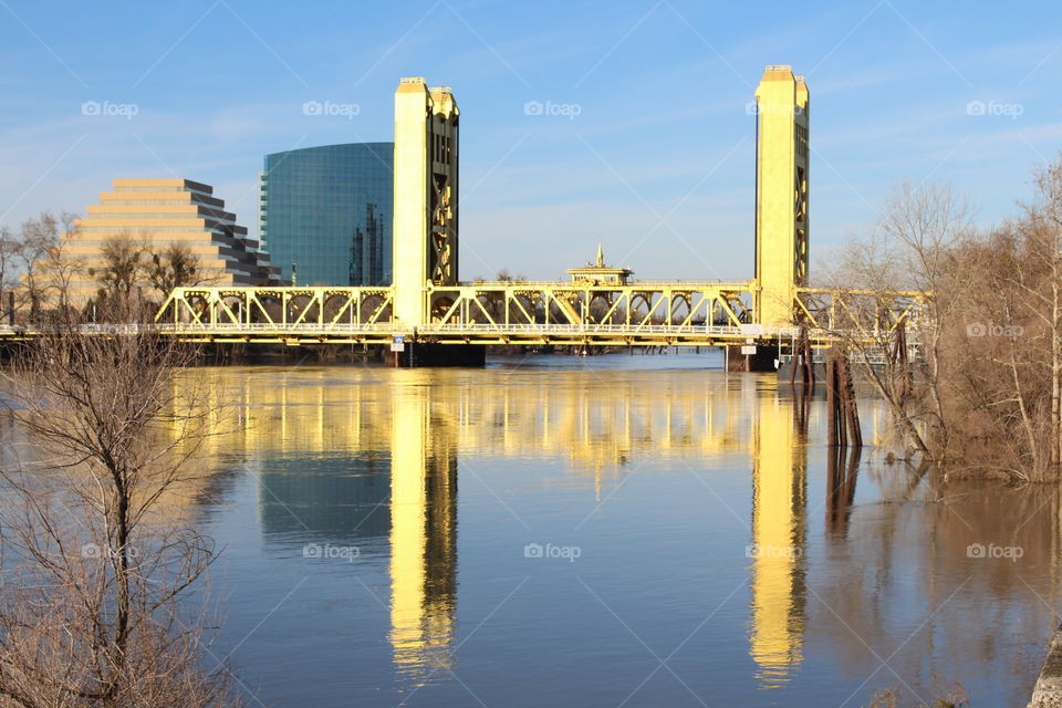 Autumn rain reflection