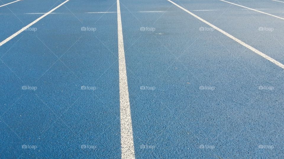 view of athlete on athletics track