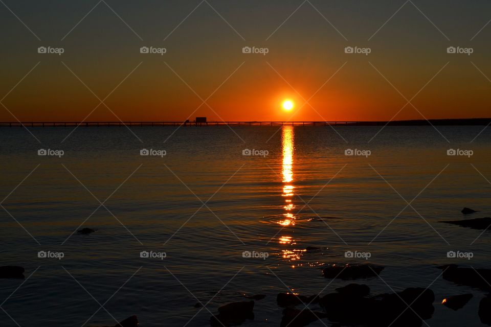 Sunset over oz. Sunset over ocean in south Australia
