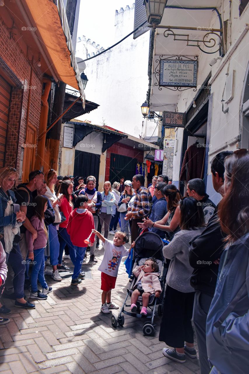 tourists on the street