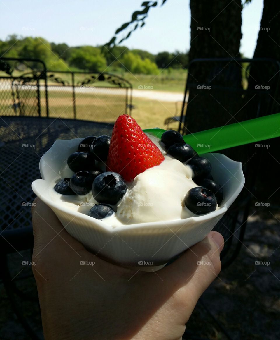 Ice Cream and Berries