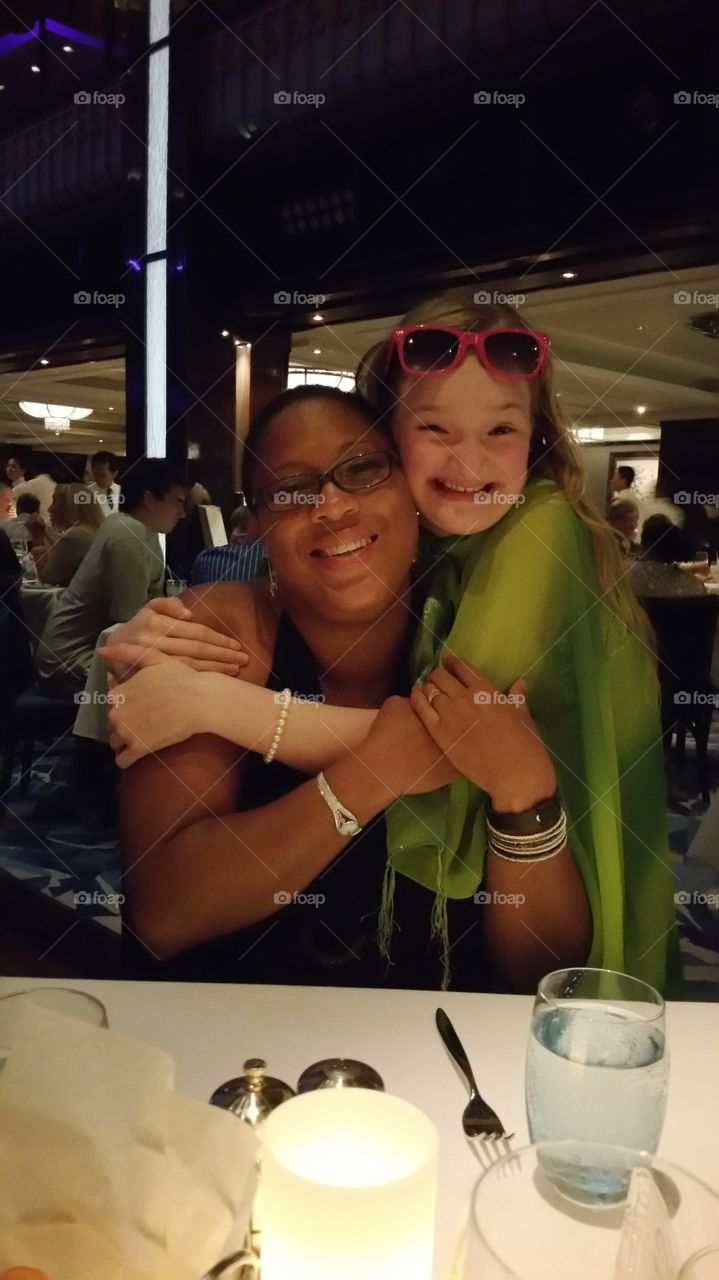 Portrait of mother and daughter