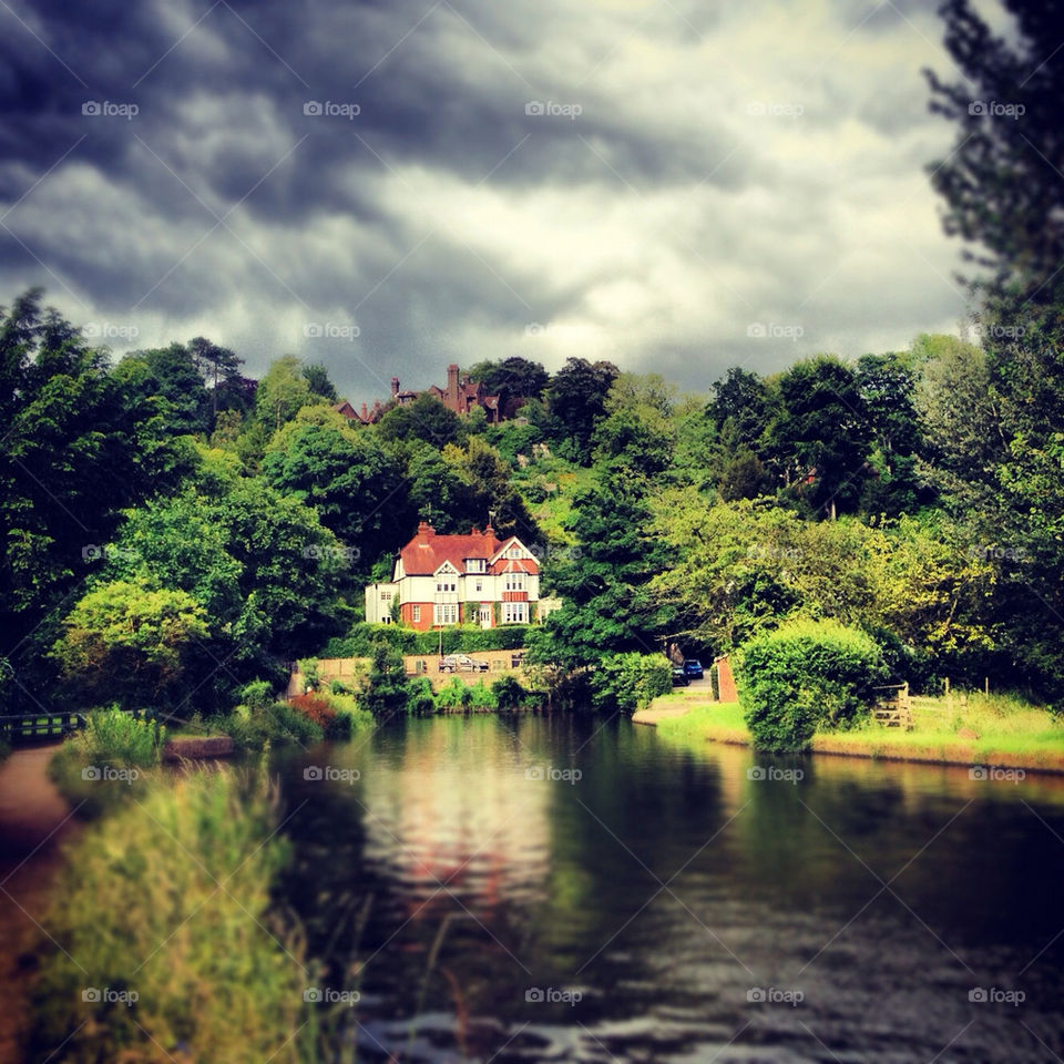 united kingdom clouds forest house by moosyphoto