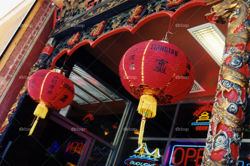 Japanese lanterns in San Francisco Chinatown