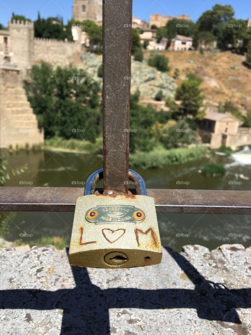 Lock on bridge in Spain 