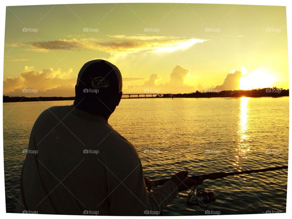 Fisherman at sunrise