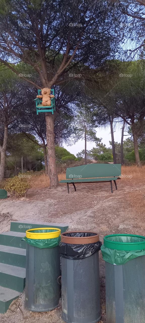 Reciclaje en el parque