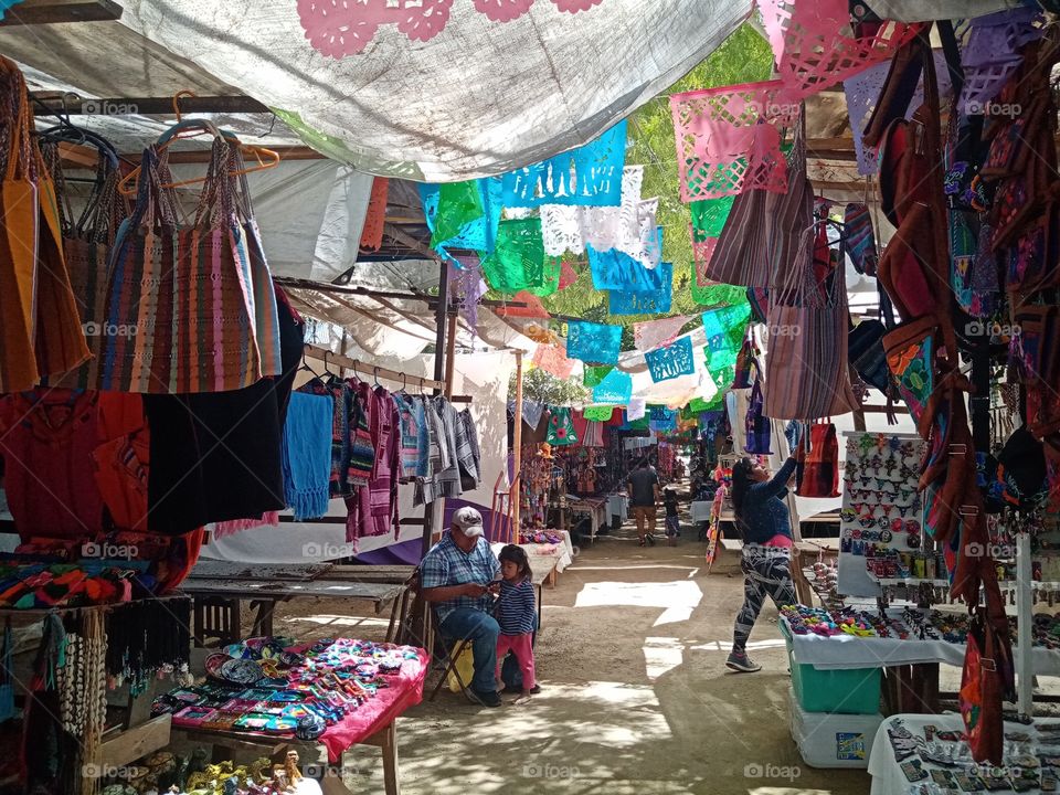 Huichol marcket in Mexico