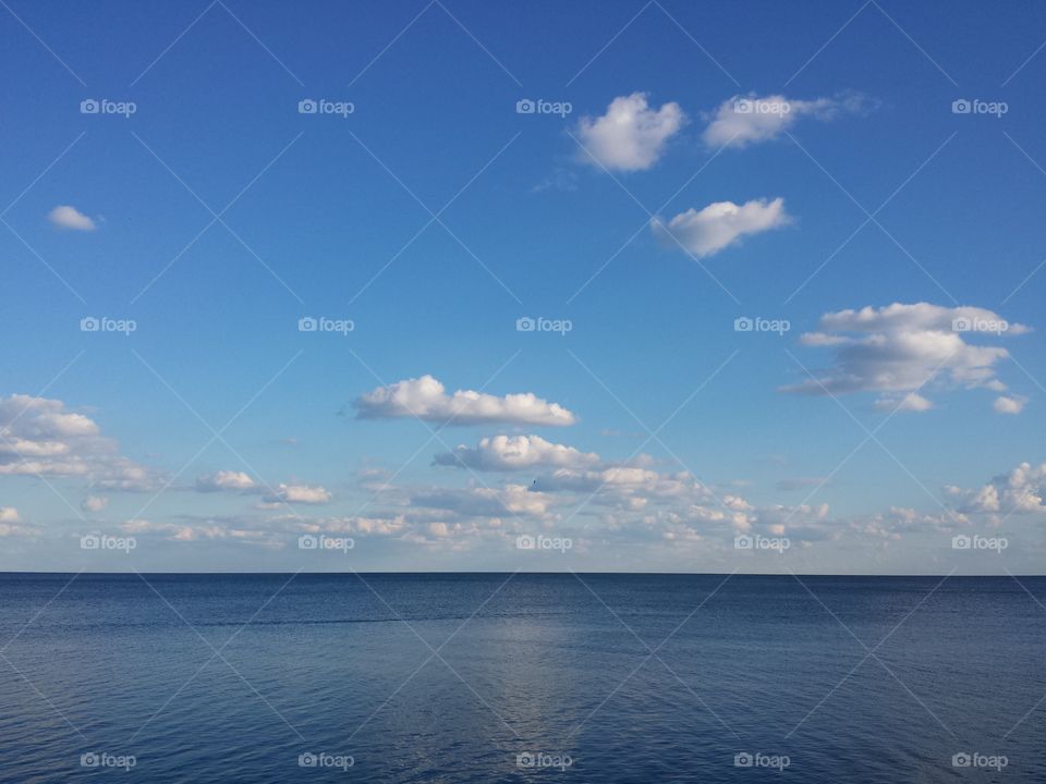 clouds above the sea