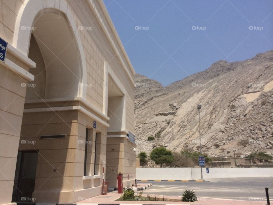 Oman border crossing, Ras al-Khaimah, UAE.