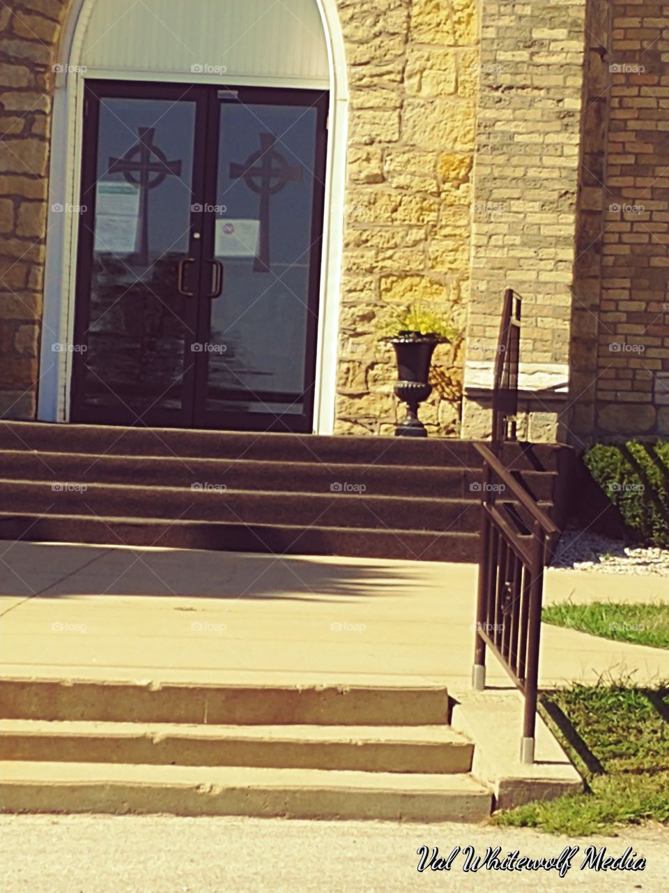 iron,railing,front,door