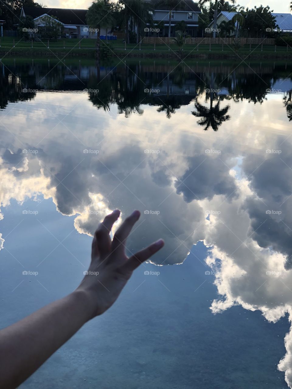 I caught a fluffy cloud this morning