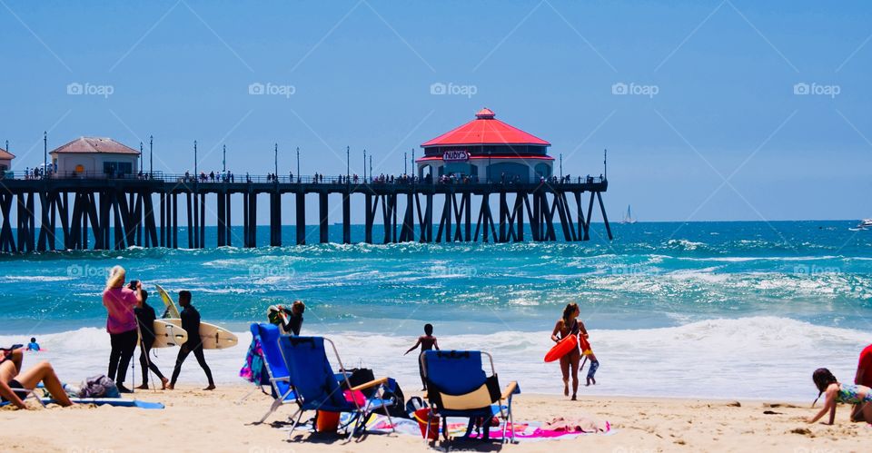 Beautiful Lazy Day at Huntington Beach California 