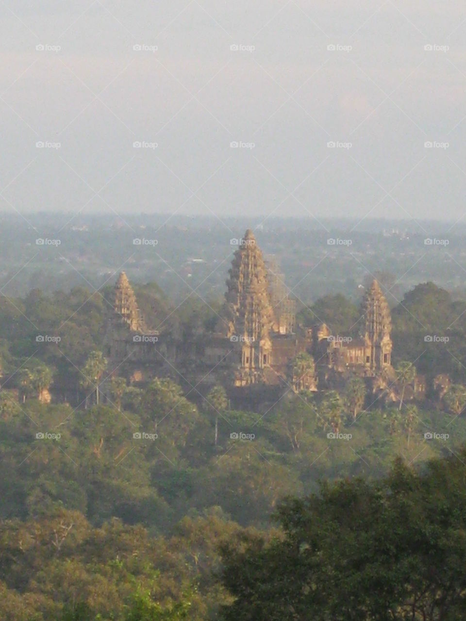 Angkor Wat in fog