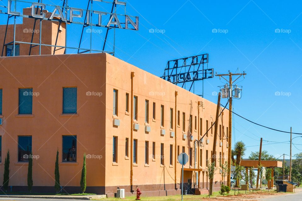 El Capitan hotel in Van Horn, Texas