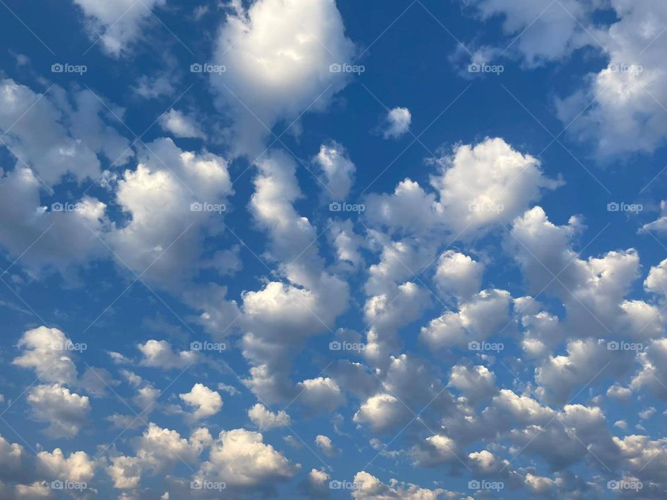 Cotton Balls cloud in the sky at Phnom Penh Cambodia