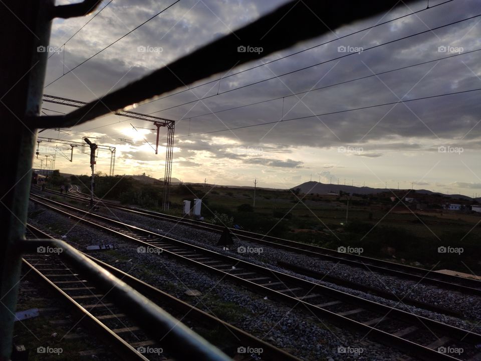 Travelling is fun, on my to Bangalore captured this amazing shot railway tracks