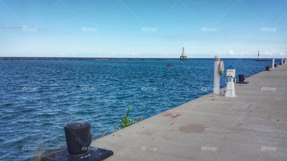 Boat in Blue Water