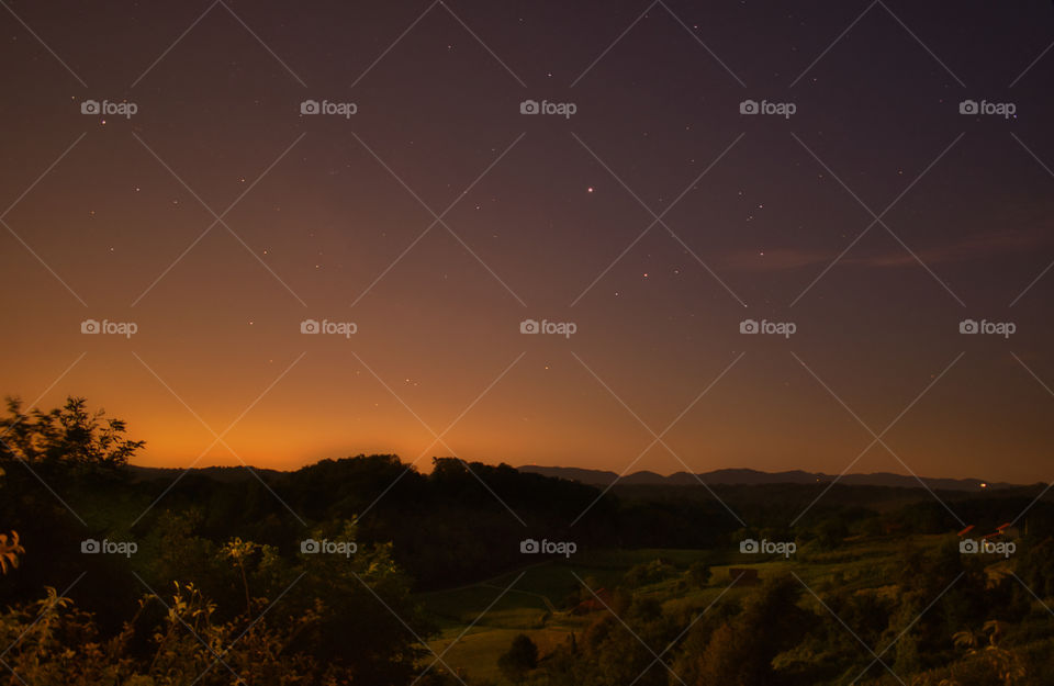 Night sky, Klenice, Croatia