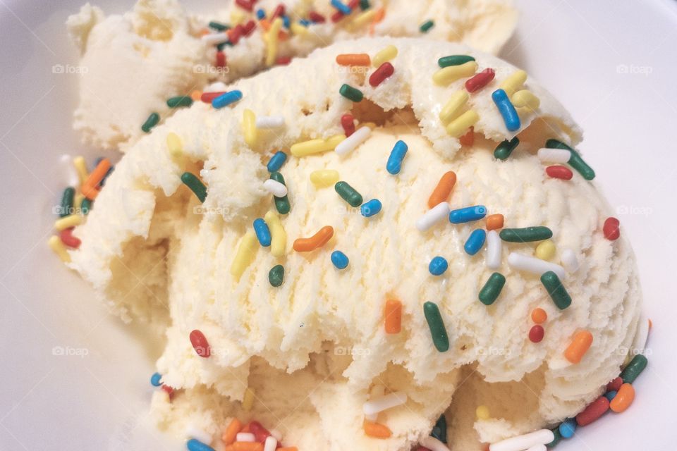 Vanilla Ice cream with Sprinkles 