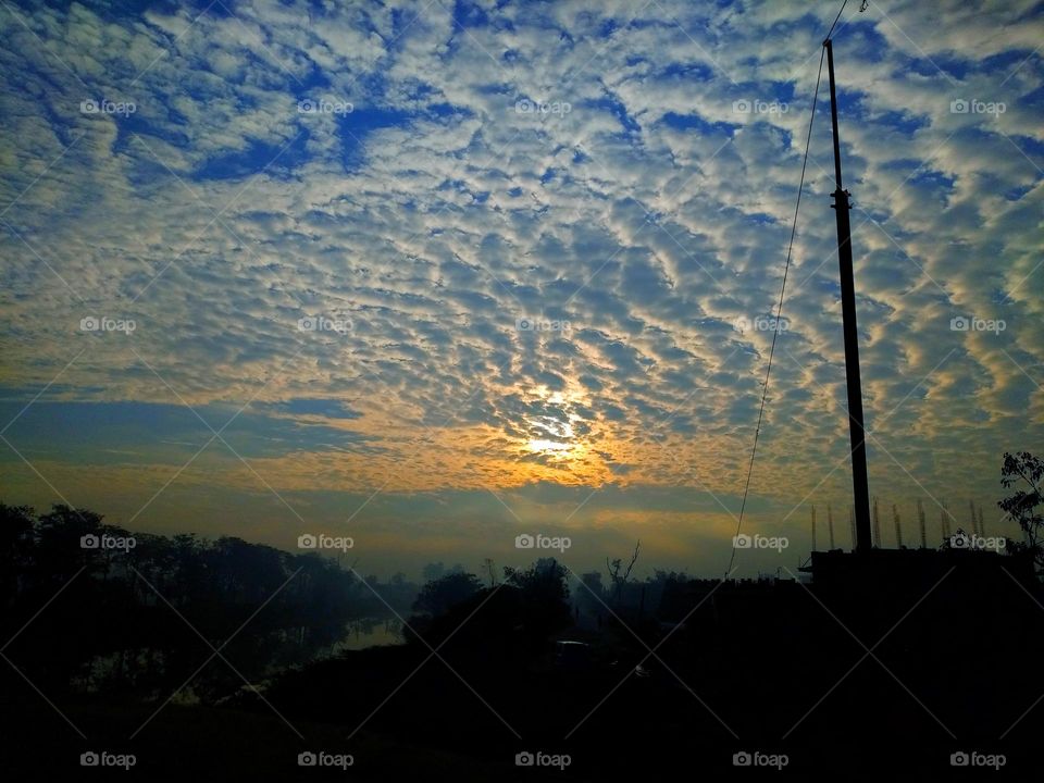 Sunset sky background