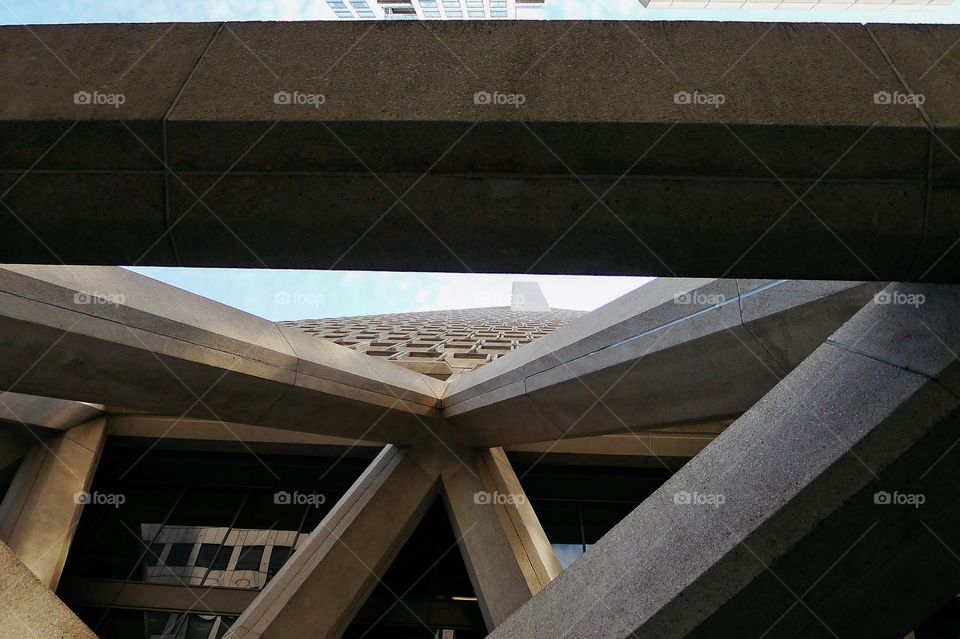 Looking up the tower
