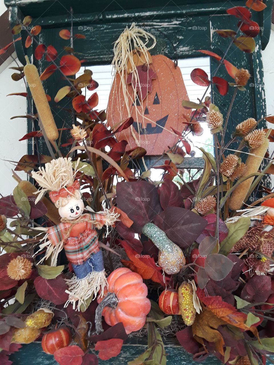 Fall Halloween Window Decoration