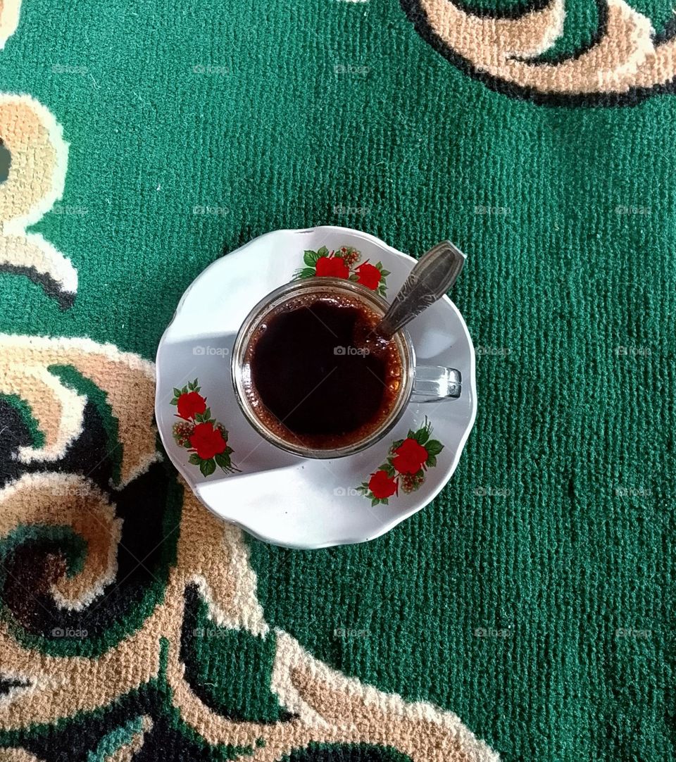 pure black coffe